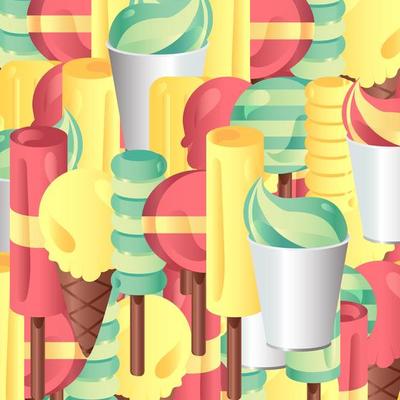 Vector set of ice-creams