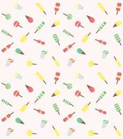 Vector seamless pattern from ice-creams