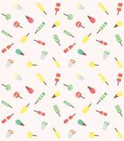 Vector seamless pattern from ice-creams