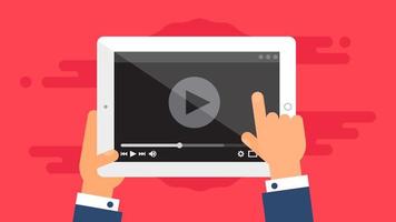 Web Template of Tablet Video Form vector