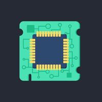 chip de procesador de computadora vector