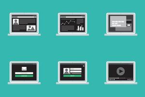 formulario de plantilla web adaptable en el cuaderno vector