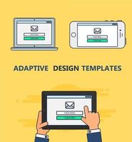 Web Template of Adaptive Email Form vector