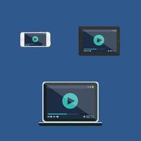 Web Template of Adaptive Video Form vector