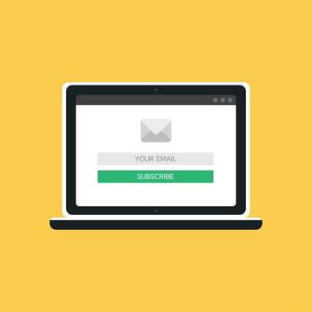 Web Template of Computer Email Form vector