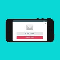 Web Template of Smartphone Email Form vector