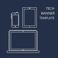 Web Template of Adaptive Site or Article Form vector