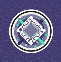 Computer Processor Chip vector