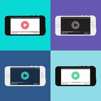 Web Template of Smartphone Video Form vector