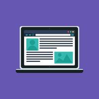 Web Template of Computer Site or Article Form vector