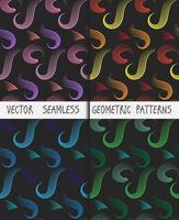 Abstract colorful geometric seamless patterns set vector
