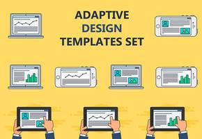 Web Template of Adaptive Site or Article Form vector