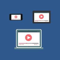 plantilla web de formulario de video adaptativo vector