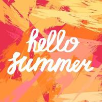 Hello Summer Lettering vector