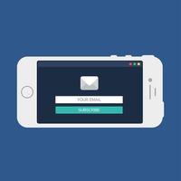 Web Template of Smartphone Email Form vector