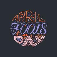 April Fools Day Lettering vector