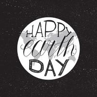 Happy Earth Day Lettering vector