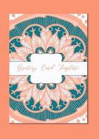 Mandala vintage template card vector