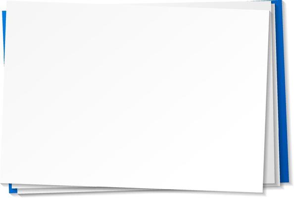 Blank paper note template on white background