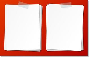 Set of empty sticky note paper template vector