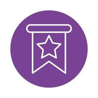 star in label block style icon vector