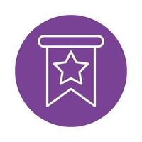 star in label block style icon vector