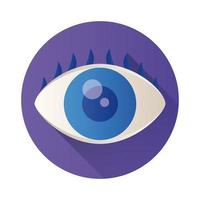 eye view block style icon vector