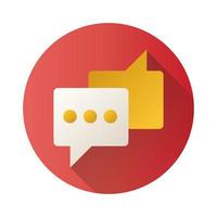 speech bubble message block style icon vector