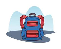 Isolated school bag vector design