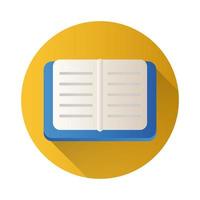 icono de estilo de bloque de libro de texto vector