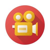 video camera block style icon vector