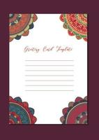 Mandala vintage template card vector