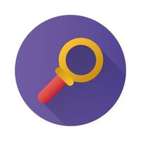 search magnifying glass block style icon vector