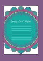 Mandala vintage template card vector