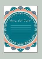 Mandala vintage template card vector