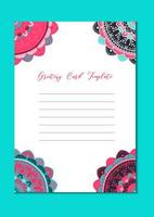 Mandala vintage template card vector