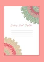 Mandala oriental template card vector