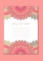 Mandala oriental template card vector