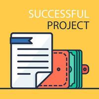 Successful Project Banner vector