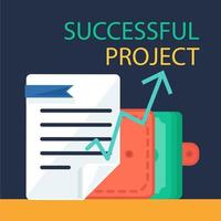 Successful Project Banner vector