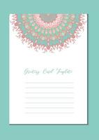 Mandala oriental template card vector