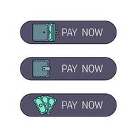 botón de pago web vector