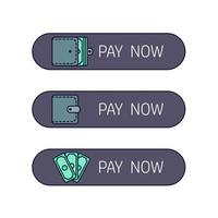 Web payment button vector