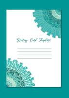 Mandala oriental template card vector