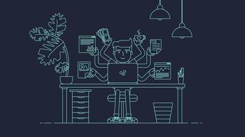 Creative Tech Workspace vector