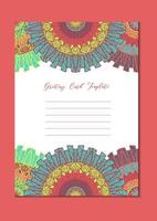 Mandala oriental template card vector