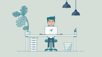 Creative Tech Workspace vector