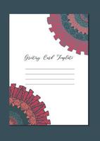 Mandala oriental template card vector