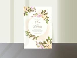 Elegant Floral Wedding Invitation card Template