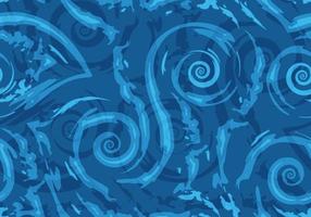 Seamless vector pattern of blue torn lines and spirals on a nautical background